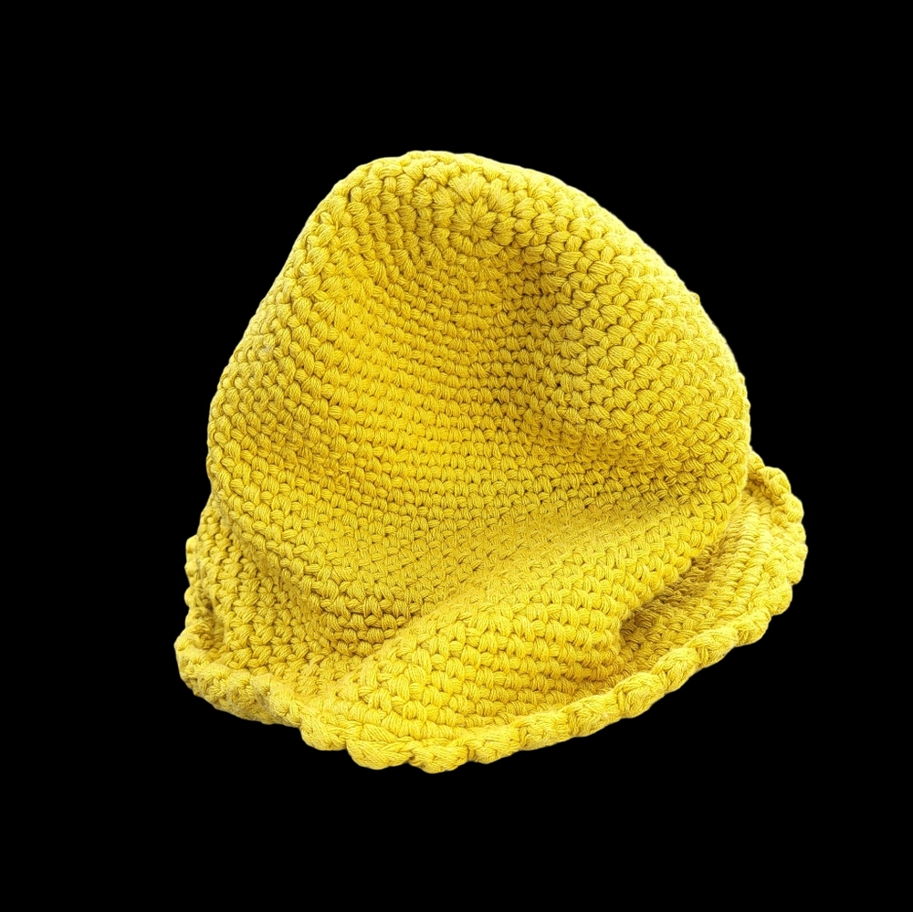 Free People Yellow Crochet Hat